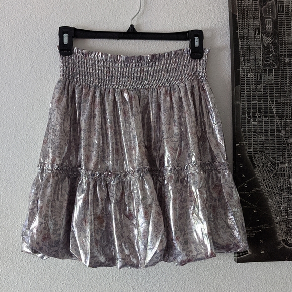 {Free People} New In A Bubble Satin Mini Skirt - Picture 11 of 11